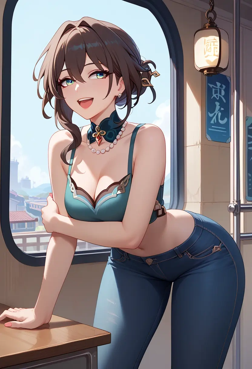 star rail,ruan mei,crop top  - 